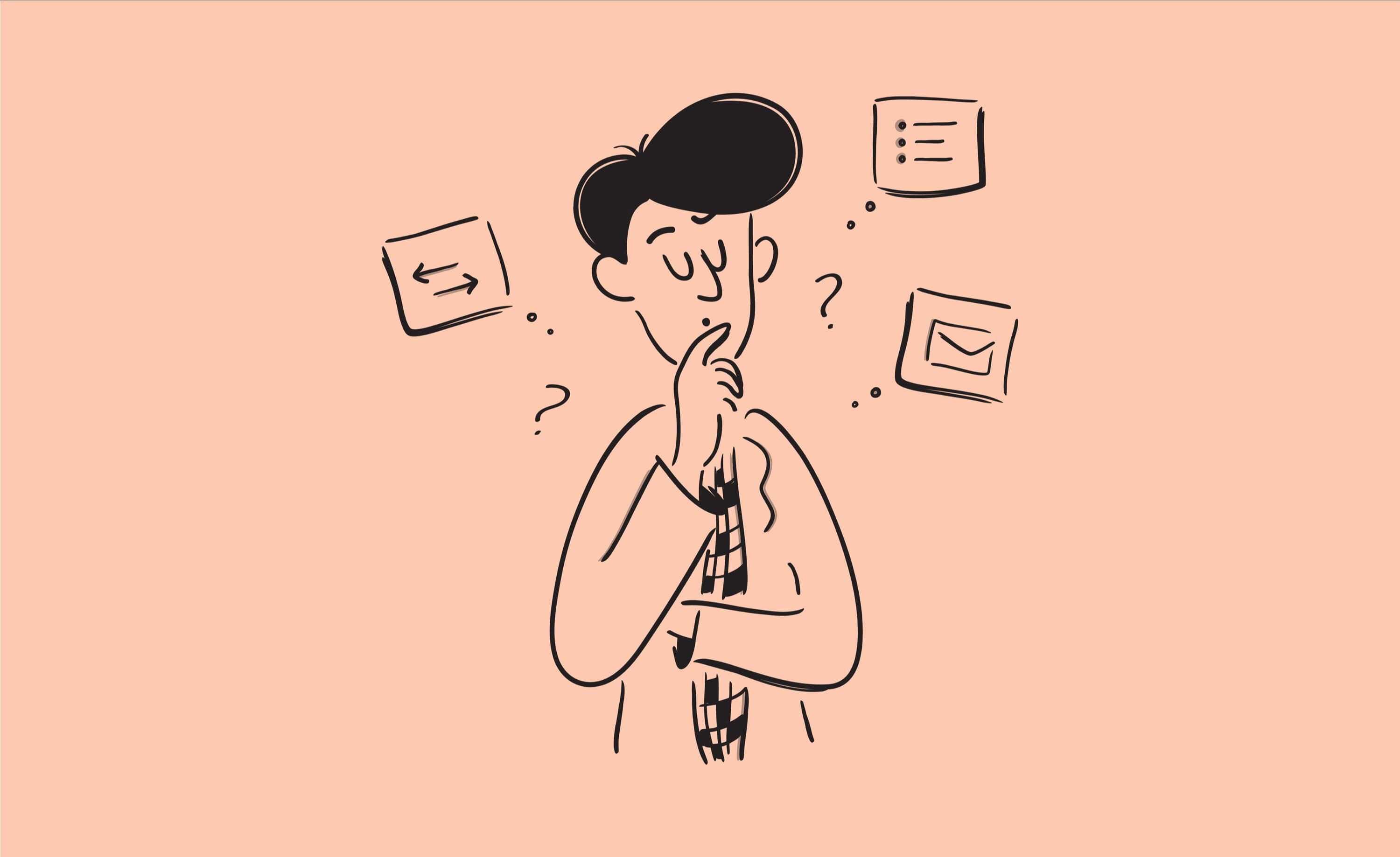 Illustration of person adding various settings